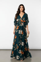 Dames Jurk Maxi V-hals met getailleerde tailleband – Vorana