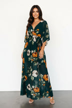 Dames Jurk Maxi V-hals met getailleerde tailleband – Vorana