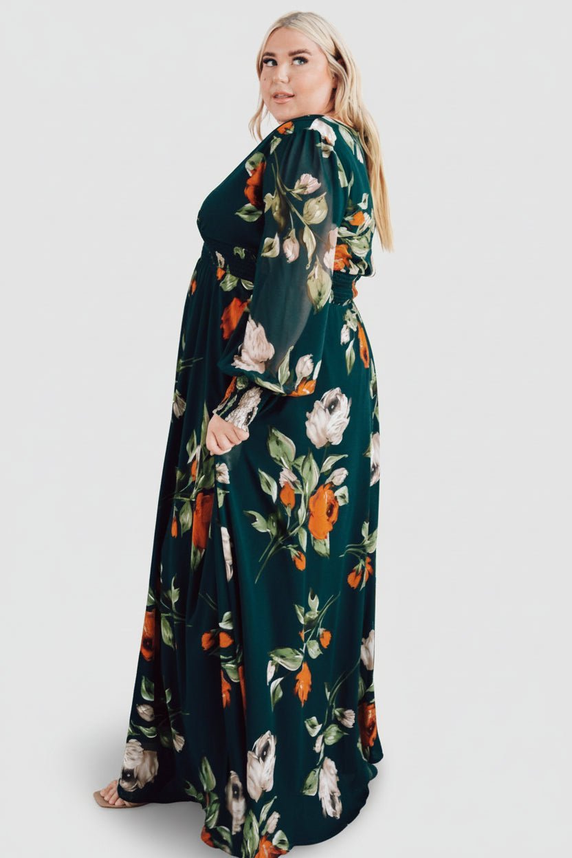 Dames Jurk Maxi V-hals met getailleerde tailleband – Vorana