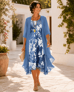 Dames Jurk Midi Bloemenprint vormende snit – Vorana