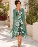 Dames Jurk Midi Bloemenprint vormende snit – Vorana