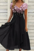 Dames Jurk Midi Gevoerd Zoomafwerking – Vorana
