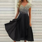Dames Jurk Midi Gevoerd Zoomafwerking – Vorana