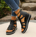 Dames Sandalen Sleehak Kruisbandjes Gespdetail – Vorana
