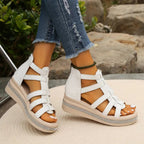 Dames Sandalen Sleehak Kruisbandjes Gespdetail – Vorana