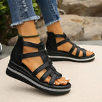 Dames Sandalen Sleehak Kruisbandjes Gespdetail – Vorana