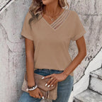 Dames Shirt V-hals Korte mouwen – Vorana