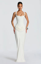 Jurk Dames Maxi Aansluitend model open rugdetail – Vorana