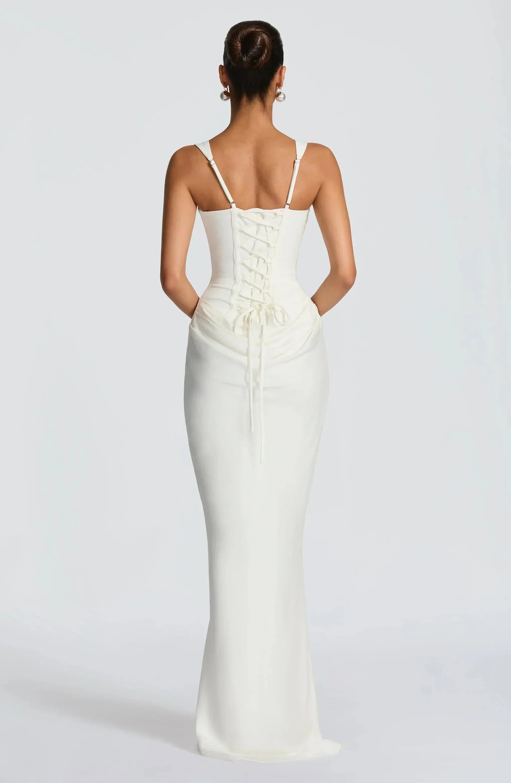 Jurk Dames Maxi Aansluitend model open rugdetail – Vorana