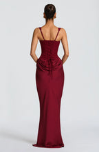 Jurk Dames Maxi Aansluitend model open rugdetail – Vorana
