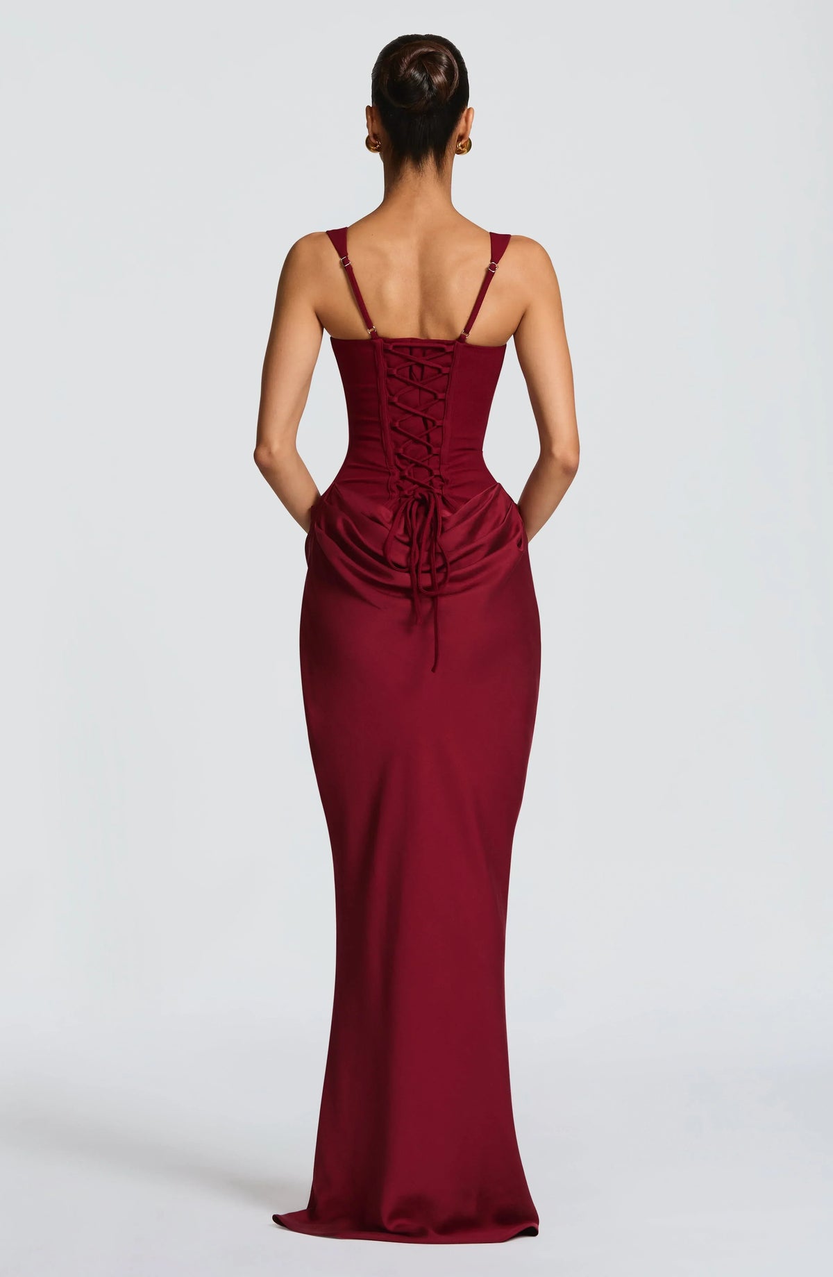 Jurk Dames Maxi Aansluitend model open rugdetail – Vorana
