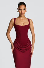 Jurk Dames Maxi Aansluitend model open rugdetail – Vorana