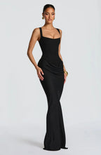 Jurk Dames Maxi Aansluitend model open rugdetail – Vorana